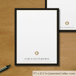Modern Luxury Business Logo Letterhead<br><div class="desc">A luxurious custom business letterhead template in a modern style with a stylish border which can be easily updated with your company logo and letterhead footer including your company's name and tagline. The back features your logo with space for your website address, telephone, email or any other information including social...</div>