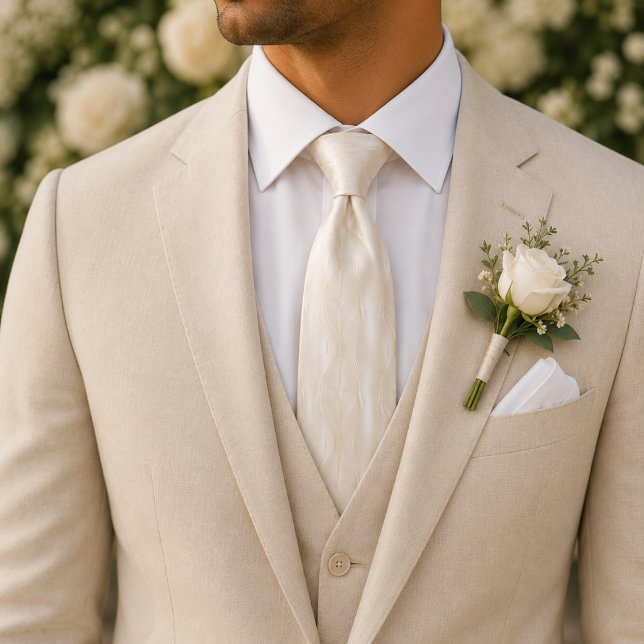 Modern Luxury Champagne Textured Neck Tie (Creator Uploaded)