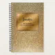Modern Luxury Chic Glitter Gold Personalized Planner Zazzle