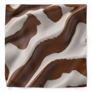 Modern Luxury Elegant Faux Cow Leather Collection Bandana