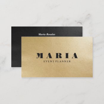 Modern Luxury Faux Gold Black Texture Professional Business Card by busied at Zazzle