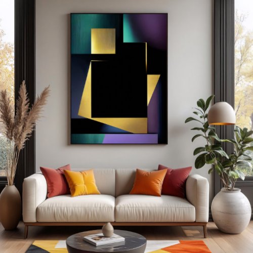 Modern Luxury Geometric Composition Poster
