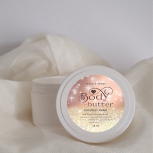 Modern luxury glittery sparkling body butter Label