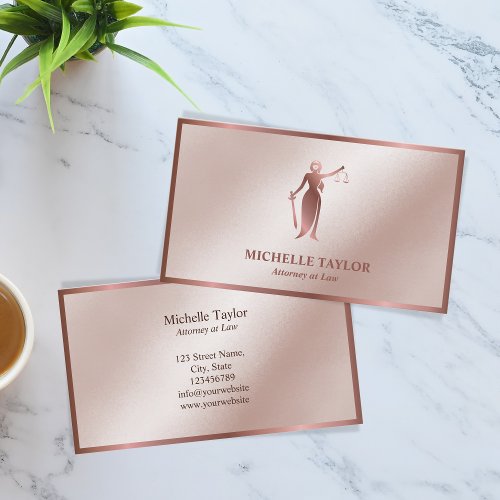 Modern Luxury Gold Attorney Lawyer Office Business Card