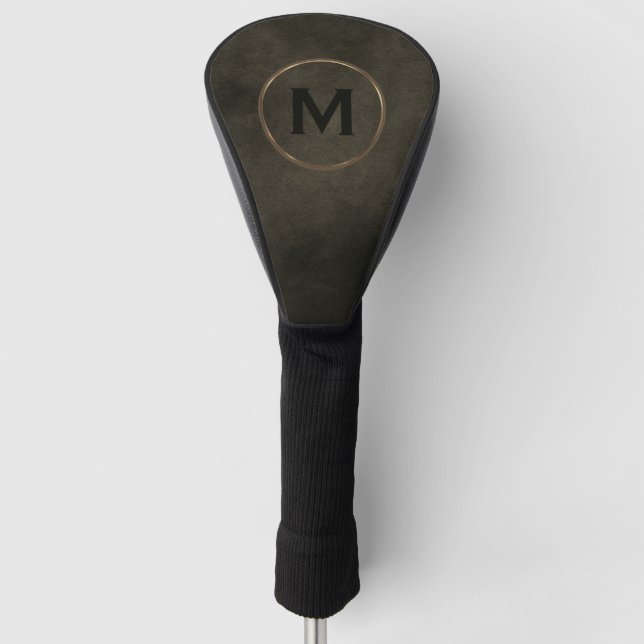 Modern Luxury Gold Monogram Golf Head Cover (Front)