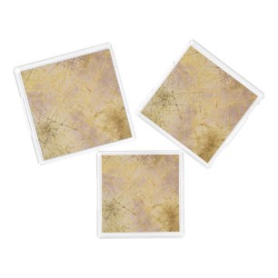 Modern, Luxury, Gold , Rose Gold, Abstract Pattern Acrylic Tray