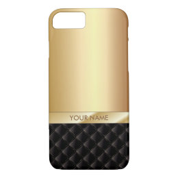 Modern Luxury Gold with Custom Name iPhone 8/7 Case