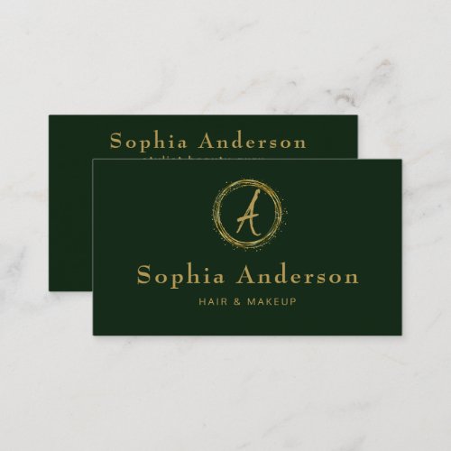 Modern Luxury Golden  Black Business Card