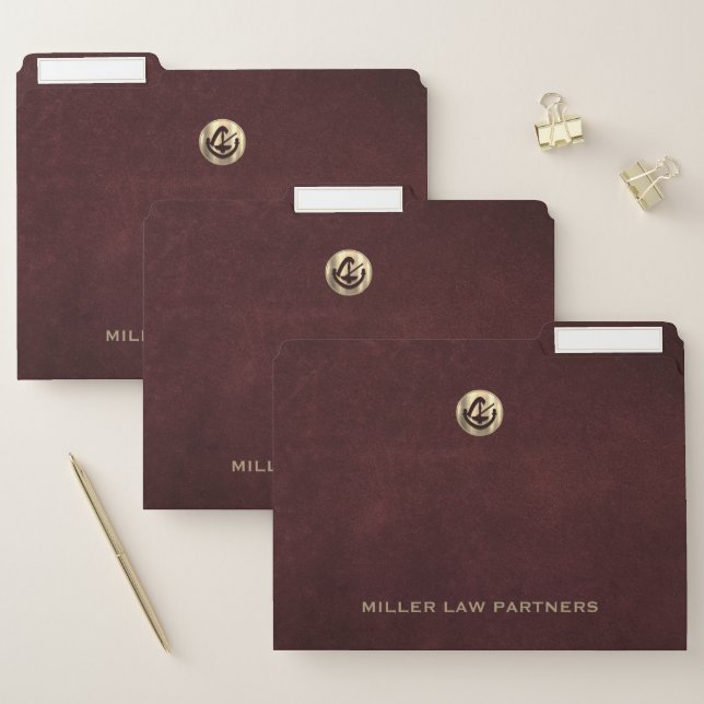 Modern Luxury Logo Folders for Law Firms (Set)