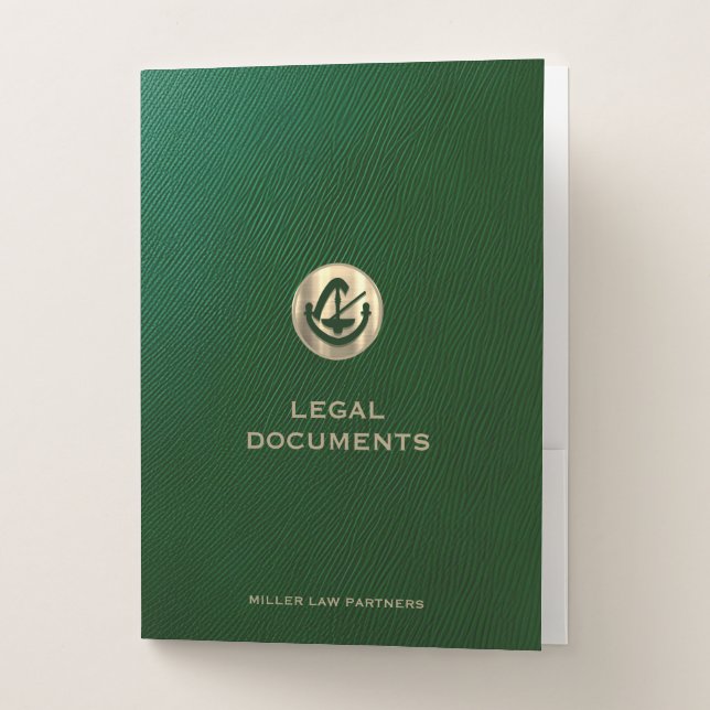 Modern Luxury Logo Pocket Folder (Front)