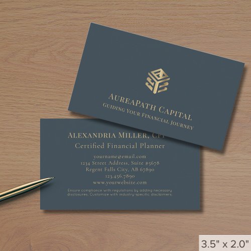 Modern Luxury Logo Wealth Management Business Card - Product | North Red Vine