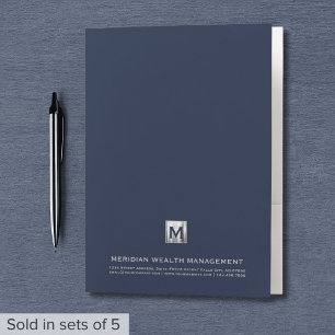 Modern Luxury Monogram Business Pocket Folder