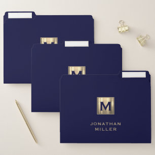 Modern Luxury Monogram File Folder