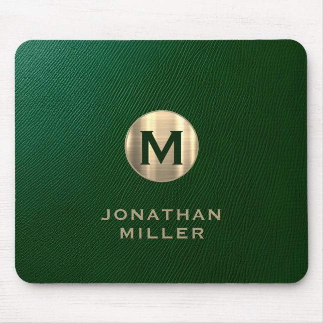 Modern Luxury Monogram Mousepad (Front)