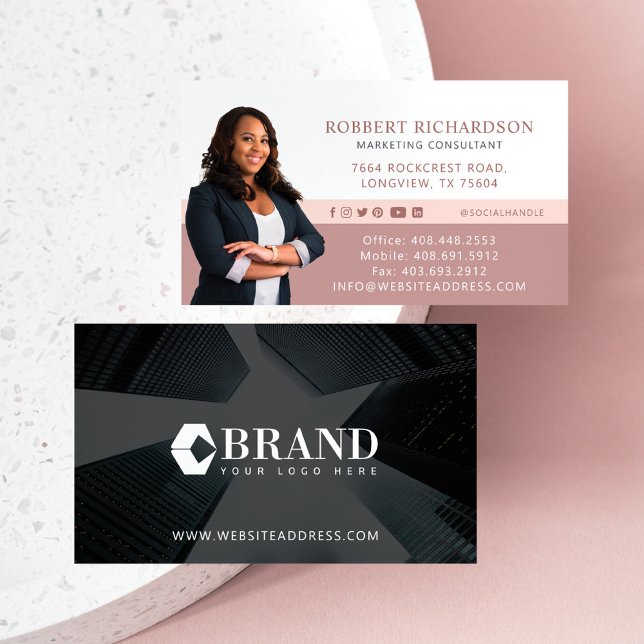 Modern Luxury Professional Real Estate Agent Photo Business Card (Creator Uploaded)