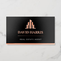 Modern Luxury Real Estate Agent | Copper & Black