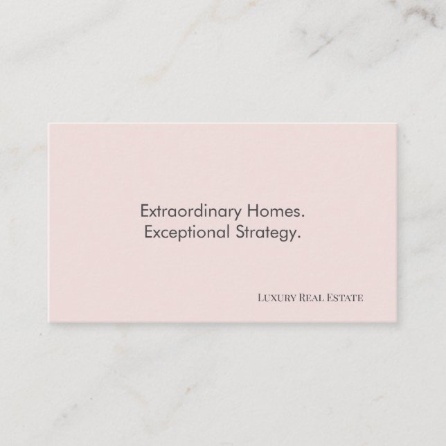 Modern Luxury Real Estate business | Bespoke Home  Business Card (Front)