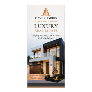 Modern Luxury Real Estate Realtor Marketing Rack Card