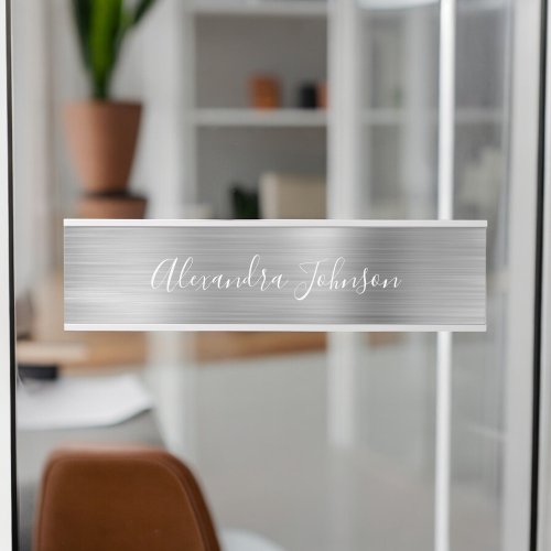 Modern Luxury Silver Business Foil Modern Door Sign