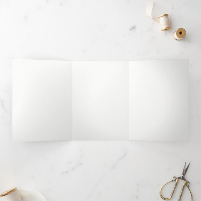 Modern Luxury Wedding Personalization Tri-Fold Program (Inside)