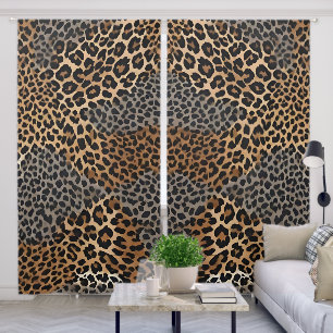 Modern Luxury White Leopard Elegant Collection Blackout Curtains