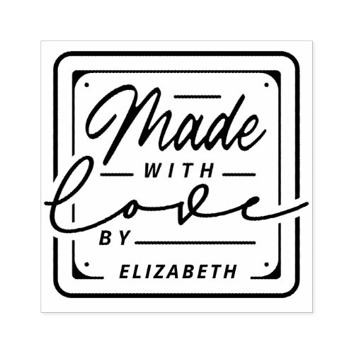Modern Made with Love Label Stamp