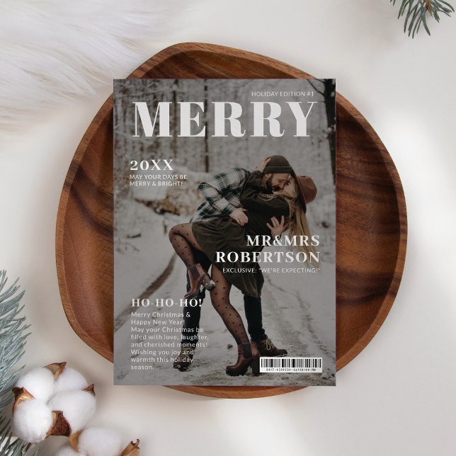 Modern Magazine Cover Christmas Card (Creator Uploaded)