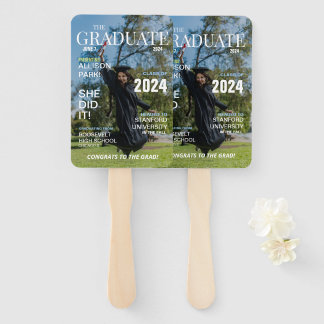 Modern Magazine Photo Graduation  Hand Fan