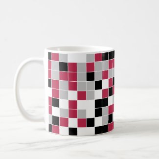 Modern Magenta Black Gray Geometric