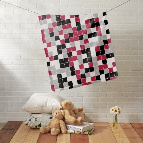 Modern Magenta Geometric Baby Blanket