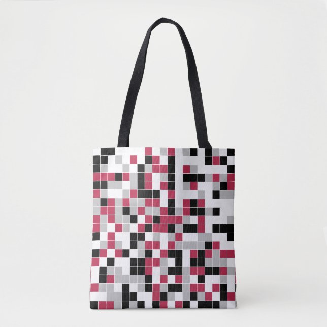 Modern Magenta Geometric Tote Bag (Front)