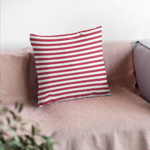 Modern Magenta Stripes Throw Pillow