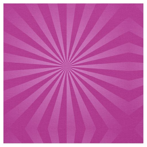 Modern Magenta Sun Ray Pattern Fabric
