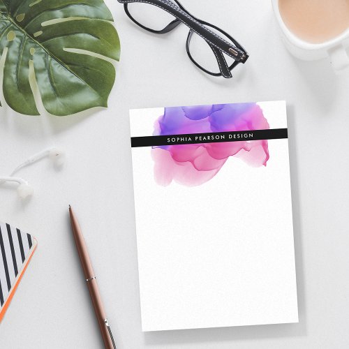 Modern Magenta Watercolor Personalized Post_it Notes