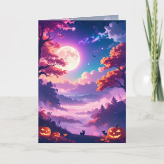 Modern magical Halloween Card
