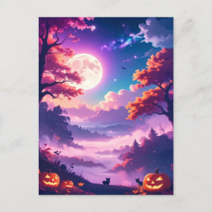 Modern magical Halloween Holiday Postcard