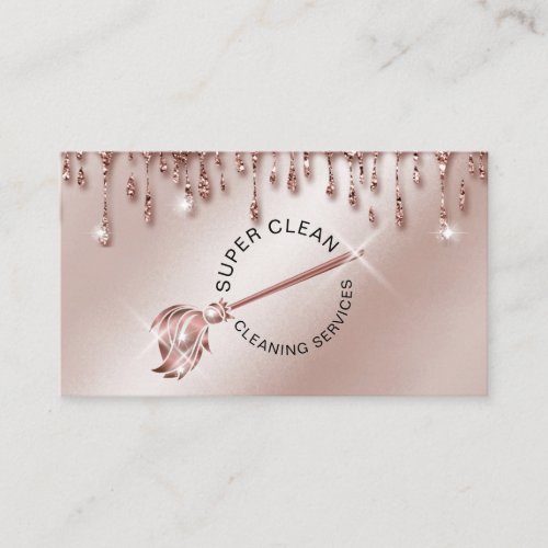 Modern Maid Cleaning Housekeeping Services Sparkle Business Card