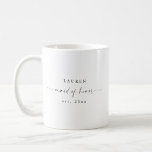 Modern Maid Of Honor Mug Wedding Party Gift<br><div class="desc">This is a modern minimal themed maid of honor mug featuring an elegant timeless design. Edit most wording and all colors to make this minimal bridesmaid mug fit your event needs and personal style. Just select "edit using design tool" on toolbar :)</div>