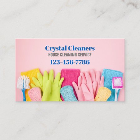 Modern Maid Services Housekeeping Housekeeper Business Card