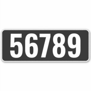 Modern mailbox house number template vinyl sticker