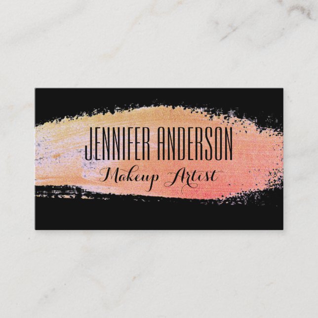 Modern Makeup Artist Appointment Business Card (Front)