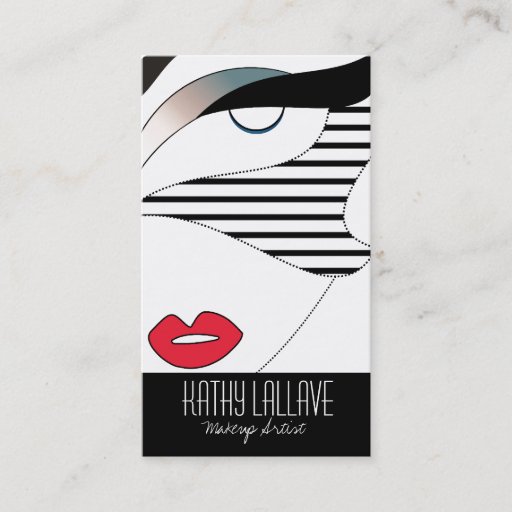 Customizable Modern Makeup Artist Business Card