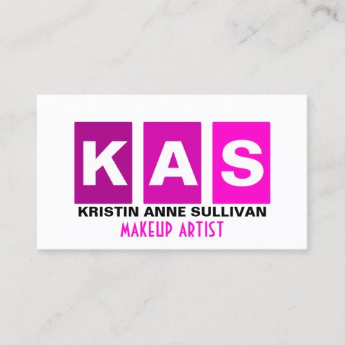 Modern Makeup Artist Business Cards