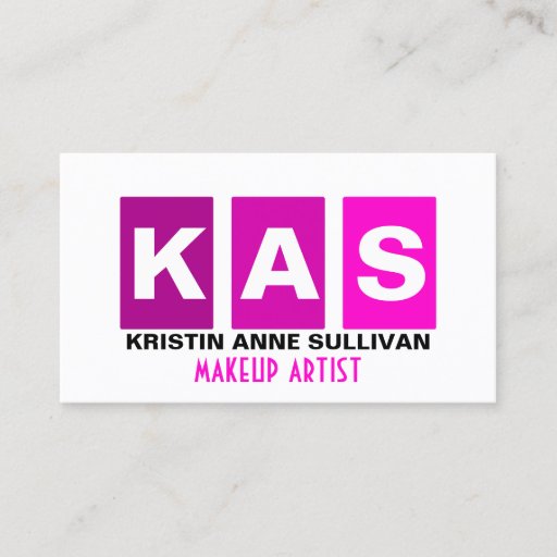 Customizable Modern Makeup Artist Business Cards