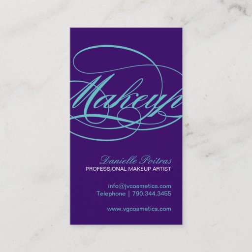 Customizable MODERN MAKEUP ARTIST BUSINESS CARD