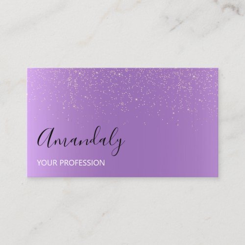 Modern MAKEUP ARTIST Purple Violet Gold Business Card