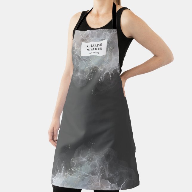 modern makeup artist salon monogram apron (Insitu)