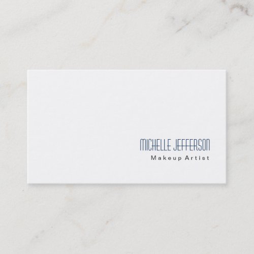 Modern Makeup Artist White Stylish Business Card