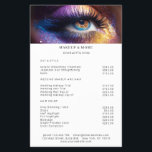 Modern, Makeup Photo Glitter Salon Price List  Flyer<br><div class="desc">Modern,  Makeup Photo Glitter,  Price List Flyer. Edit your product in a few minutes by adding your data. You can change the font/color/position by "further personalization".</div>