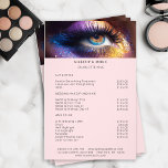 Modern, Makeup Photo Glitter Salon Price List  Flyer<br><div class="desc">Modern,  Makeup Photo Glitter,  Price List Flyer. Edit your product in a few minutes by adding your data. You can change the font/color/position by "further personalization".</div>